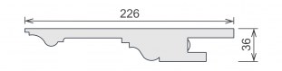 Фото сечения Карниз потолочный гипсовый с подсветкой КГС 055
